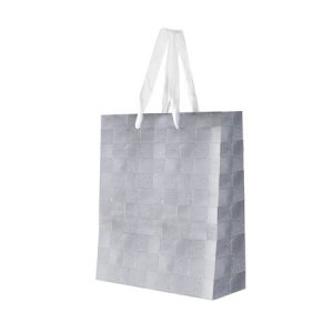 Silver Gift Bag - 27cm (FREE 1 Colour Print)