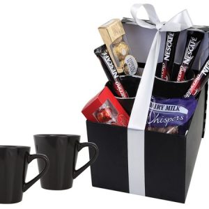 Cone Mug Coffee Hamper with 1 Colour Print on Mugs