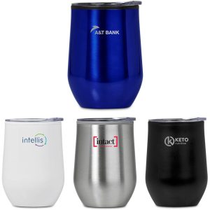 Serendipio Madison Stainless Steel & Plastic Coffee Wine Tumbler 350ml (FREE 1 Colour Print or Engraving)